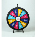 12-Slot Black Tabletop Prize Wheel Game